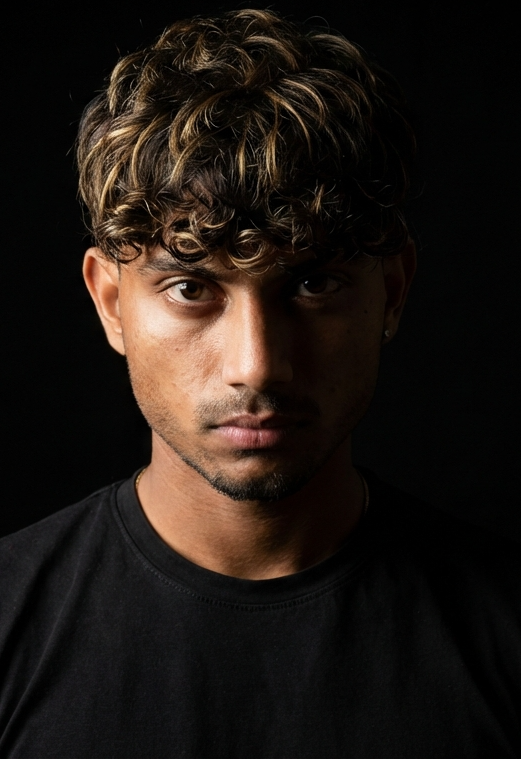 Ram Patel in cricket whites — Overstone Park CC all-rounder